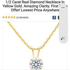 Diamond Pendant And Complimentary Chain
